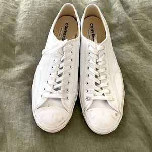 White Converse - leather